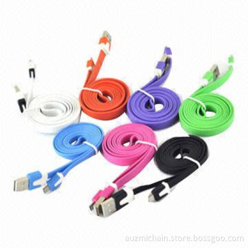 8 Pin Flat Dual Colors Cable for iPhone 5